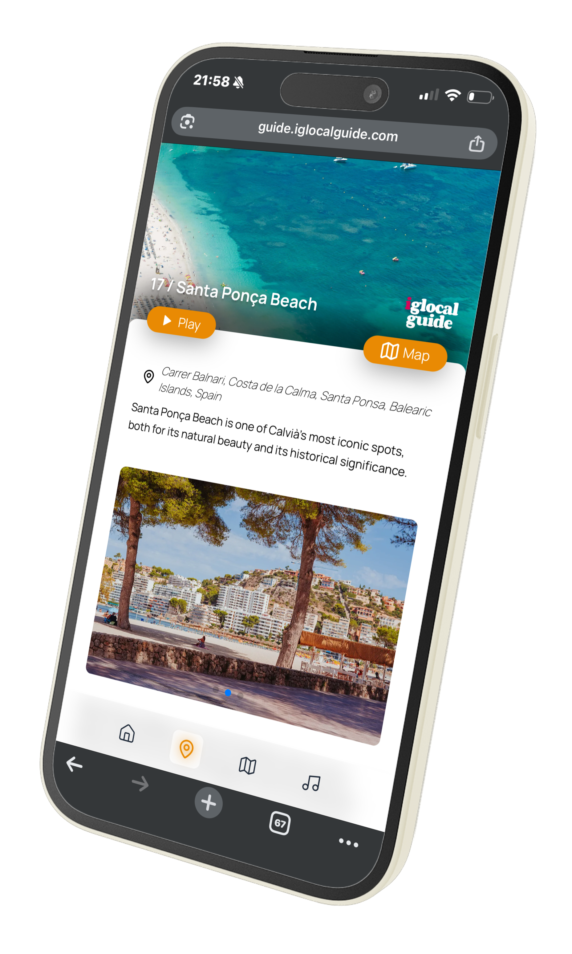 iglocalguide 3D map view on mobile